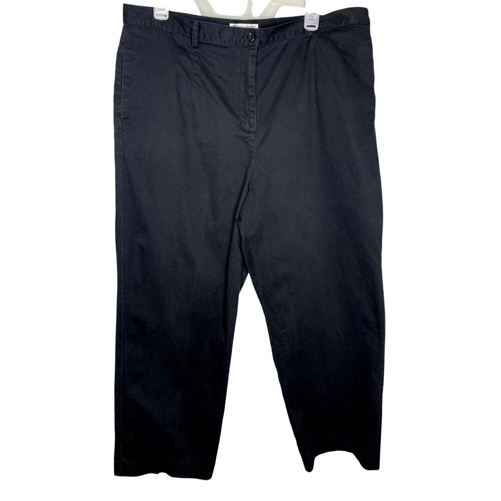 Pendleton Women's 16 Wide Leg Black 100% Cotton Pants